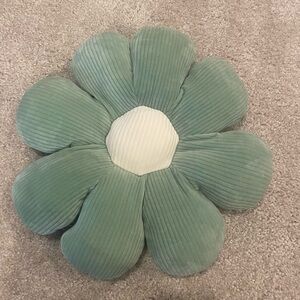 Green and cream decorative pillows